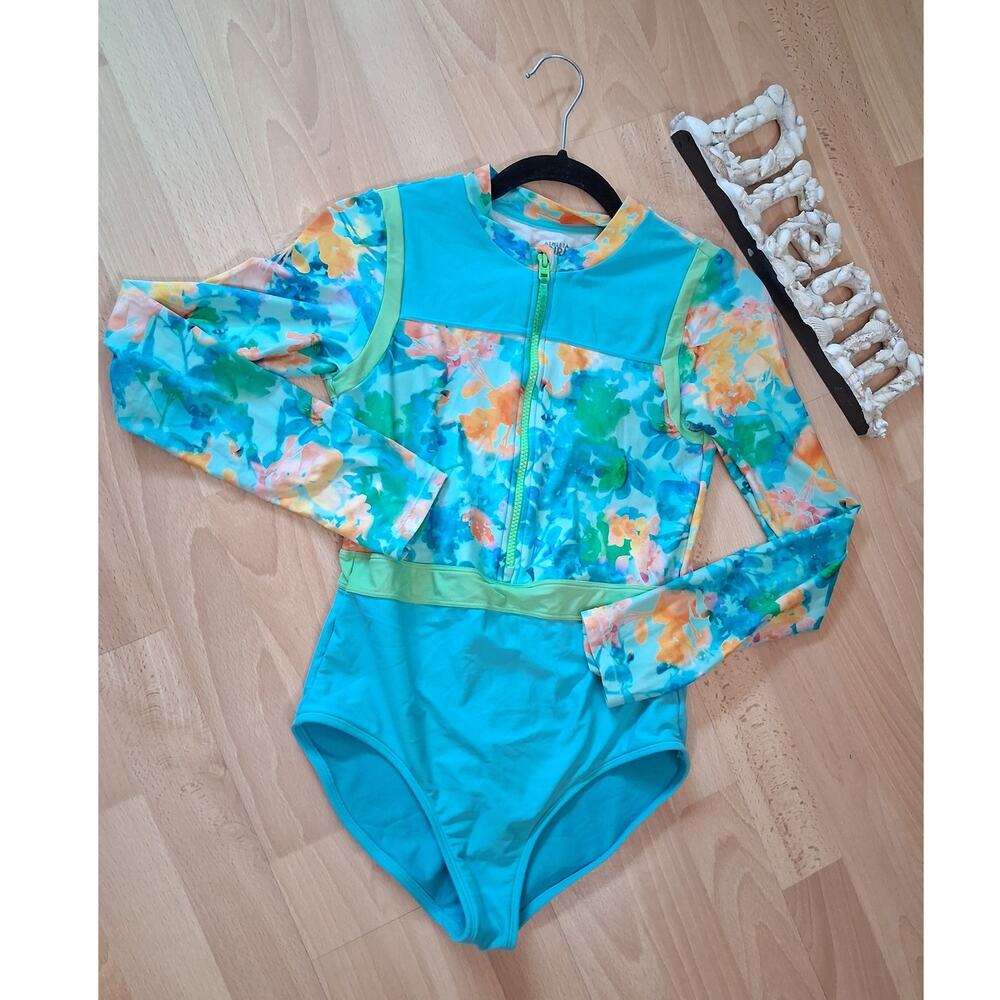 Athleta GIRL Mock Neck One Piece Rash Guard Suit Junior Size 16